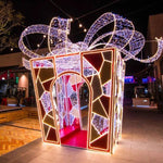 Christmas Holiday Shopping Mall Street Park Lighting Decorative Giant LED Christmas Bowknot - AdeLShop