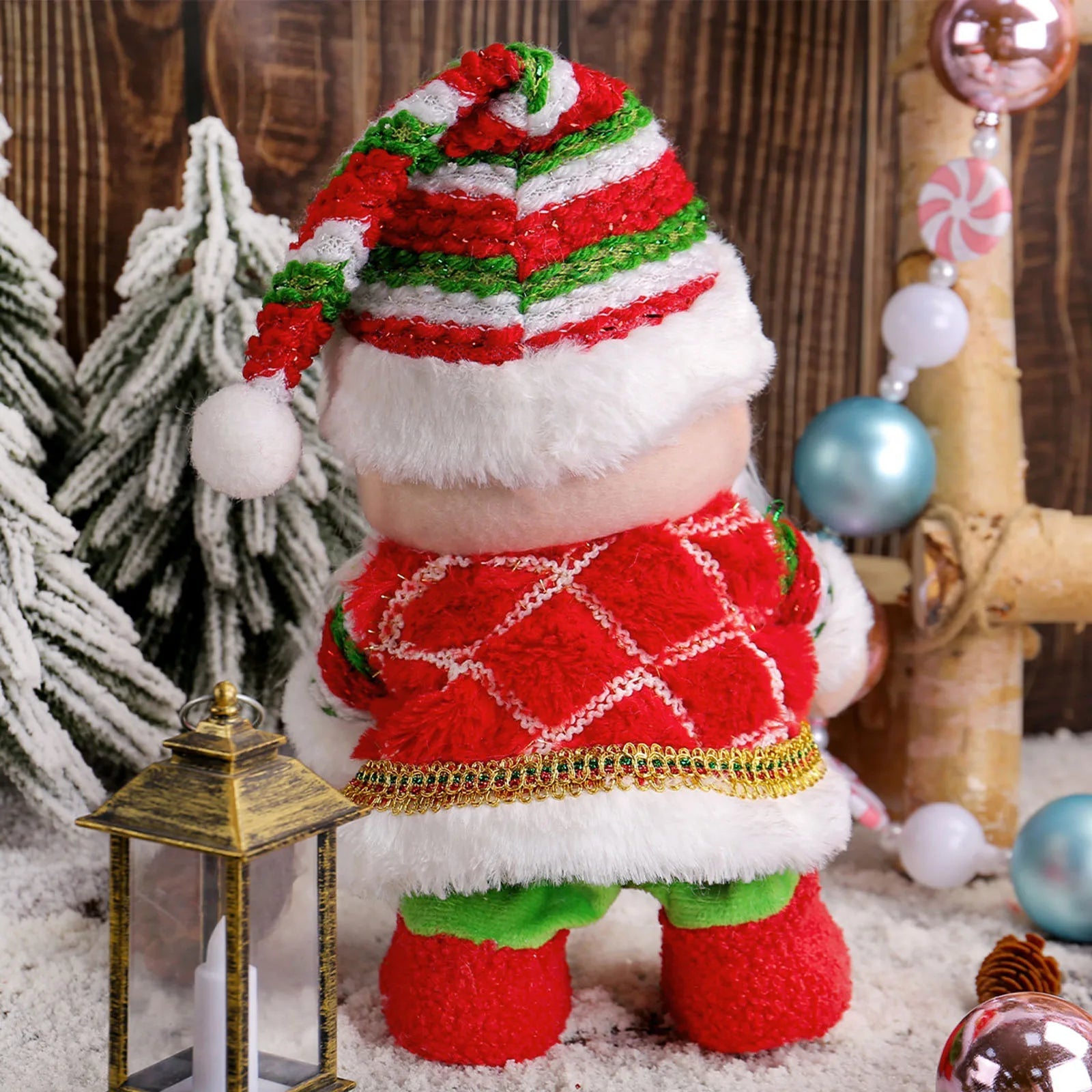 Christmas Light Music Electric Move Left And Right Elderly Ornaments Decoration - AdeLShop