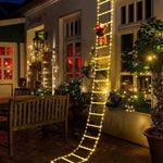 Christmas Light String Santa Claus Climbing on Rope Ladder Christmas Decoration - AdeLShop