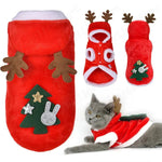 Christmas Pet Clothes Elk Pet Dog Cold Weather Coats Winter Warm cat Christmas Clothes - AdeLShop
