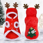 Christmas Pet Clothes Elk Pet Dog Cold Weather Coats Winter Warm cat Christmas Clothes - AdeLShop