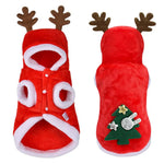 Christmas Pet Clothes Elk Pet Dog Cold Weather Coats Winter Warm cat Christmas Clothes - AdeLShop