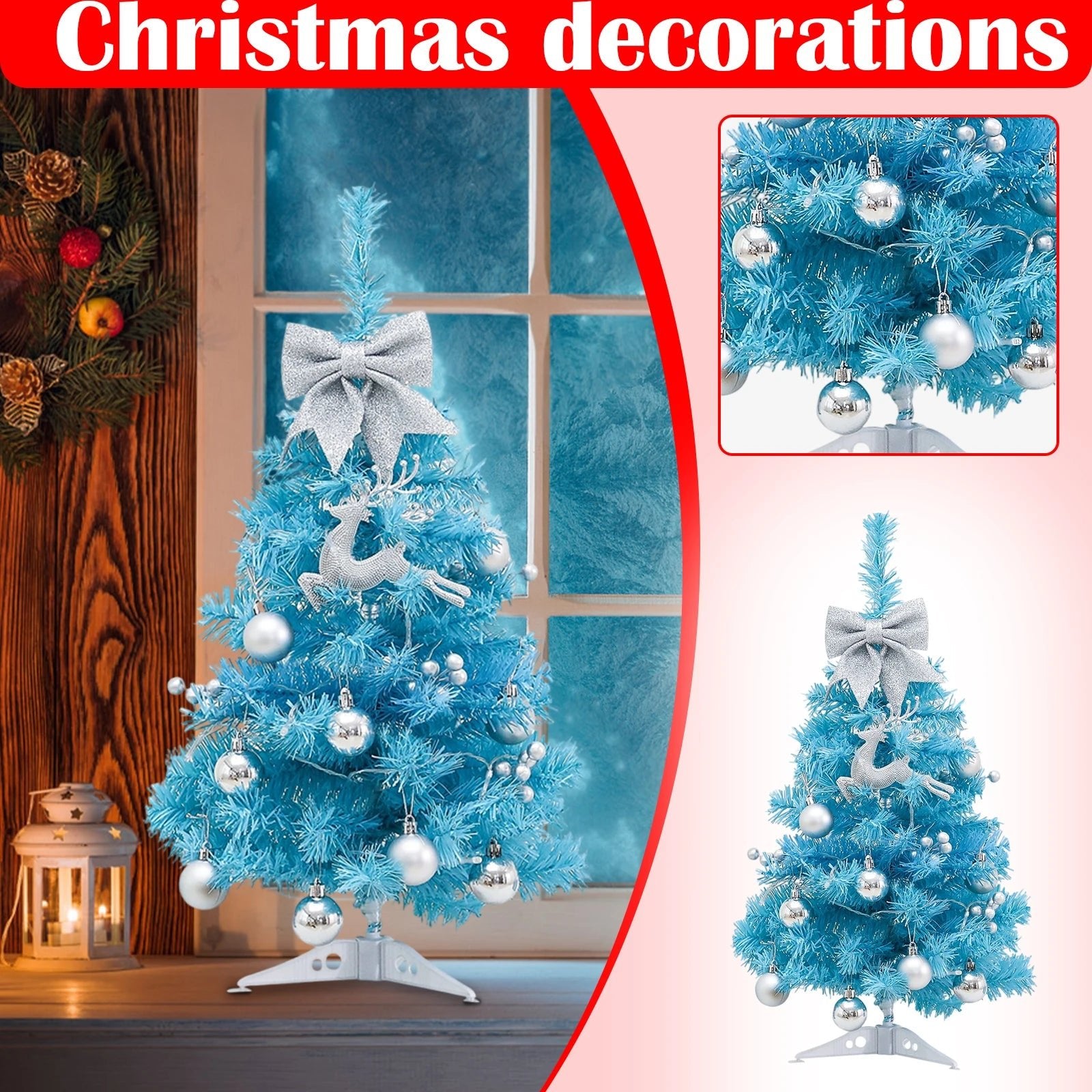 Christmas Tree With lights Blue Christmas Tree - AdeLShop
