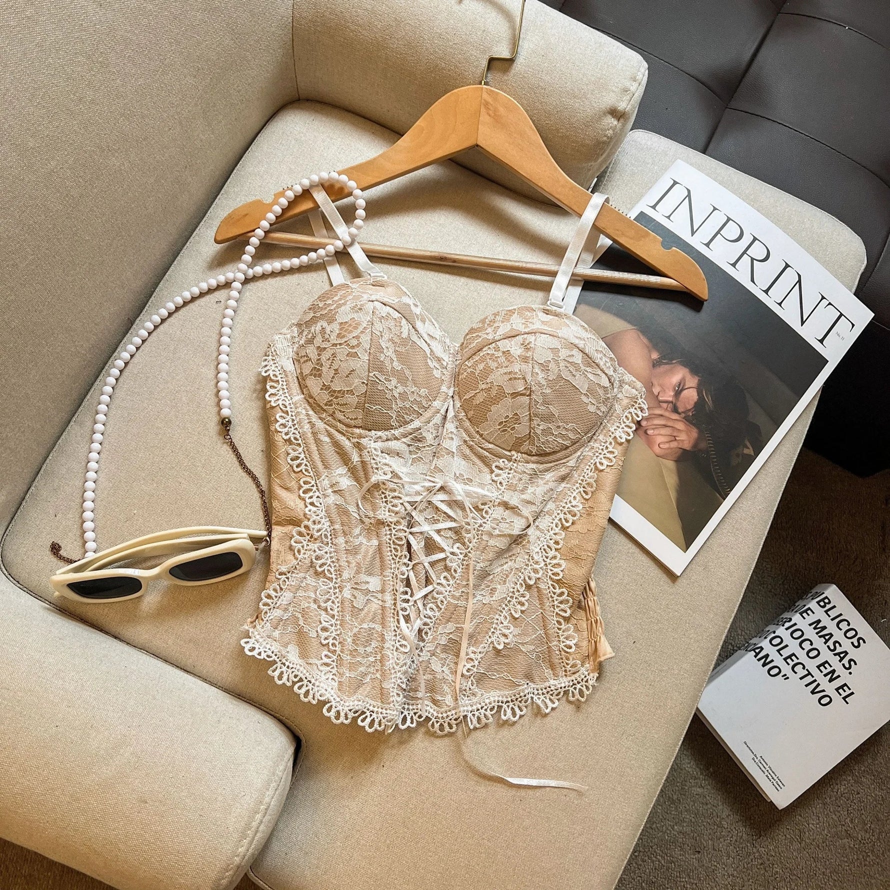 Clothes blouses sexy crop tops women corset lace bandage - AdeLShop