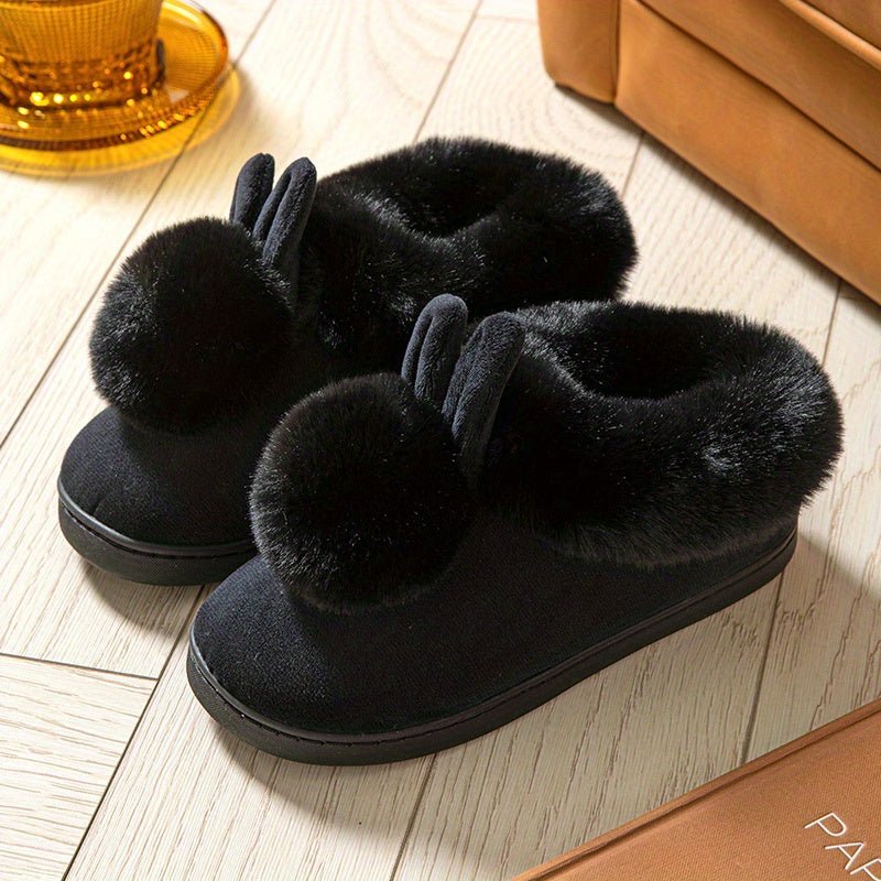 Comfy Plush - Lined Rabbit Slippers - Cute & Warm Winter Design for Women - AdeLShop