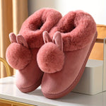 Comfy Plush - Lined Rabbit Slippers - Cute & Warm Winter Design for Women - AdeLShop