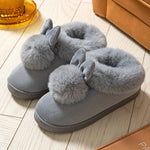 Comfy Plush - Lined Rabbit Slippers - Cute & Warm Winter Design for Women - AdeLShop