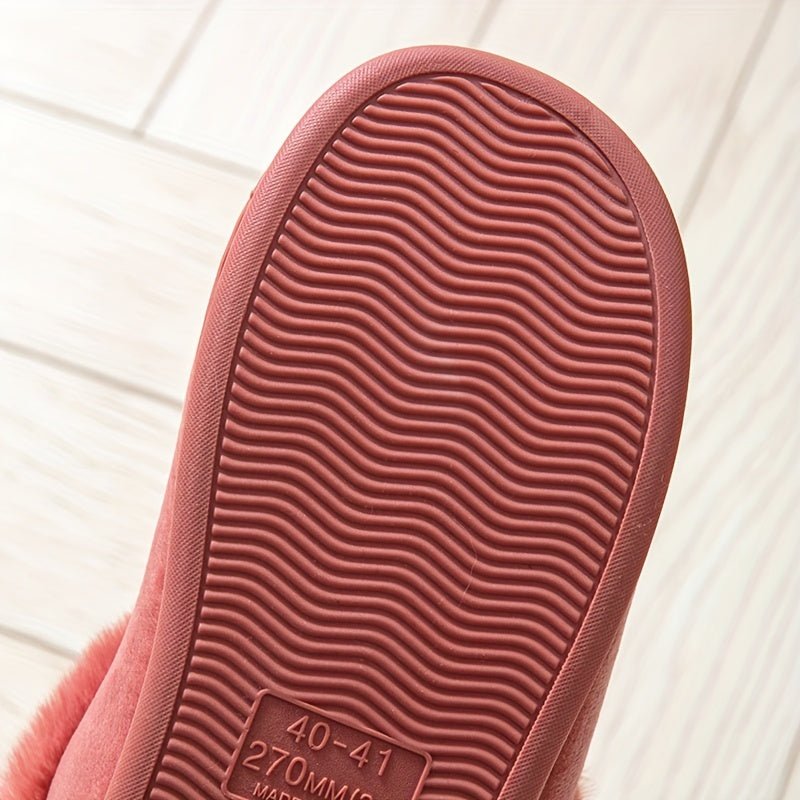 Comfy Plush - Lined Rabbit Slippers - Cute & Warm Winter Design for Women - AdeLShop