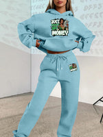 Creative Letter And Wealth Pattern, Two - Piece Set, Western Stuff, Cord Set Women Clothing - AdeLShop