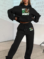 Creative Letter And Wealth Pattern, Two - Piece Set, Western Stuff, Cord Set Women Clothing - AdeLShop