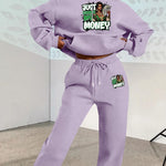 Creative Letter And Wealth Pattern, Two - Piece Set, Western Stuff, Cord Set Women Clothing - AdeLShop