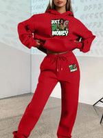 Creative Letter And Wealth Pattern, Two - Piece Set, Western Stuff, Cord Set Women Clothing - AdeLShop