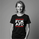 Damen T-Shirt „FCK AFD“ – Politisches Statement gegen Rechts