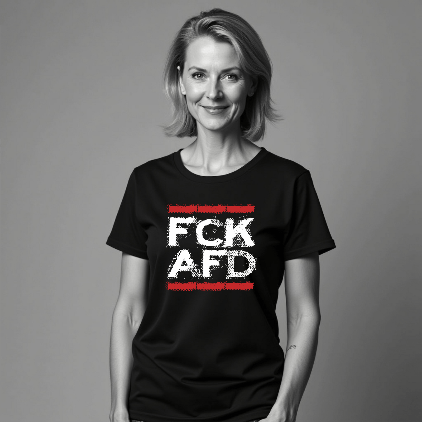 Damen T-Shirt „FCK AFD“ – Politisches Statement gegen Rechts