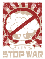 Damen T-Shirt "STOP WAR" Retro Design