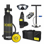 DIDEEP 1Liter 10 - 20Mins Underwater Diving Cylinder With Hand Pump - AdeLShop