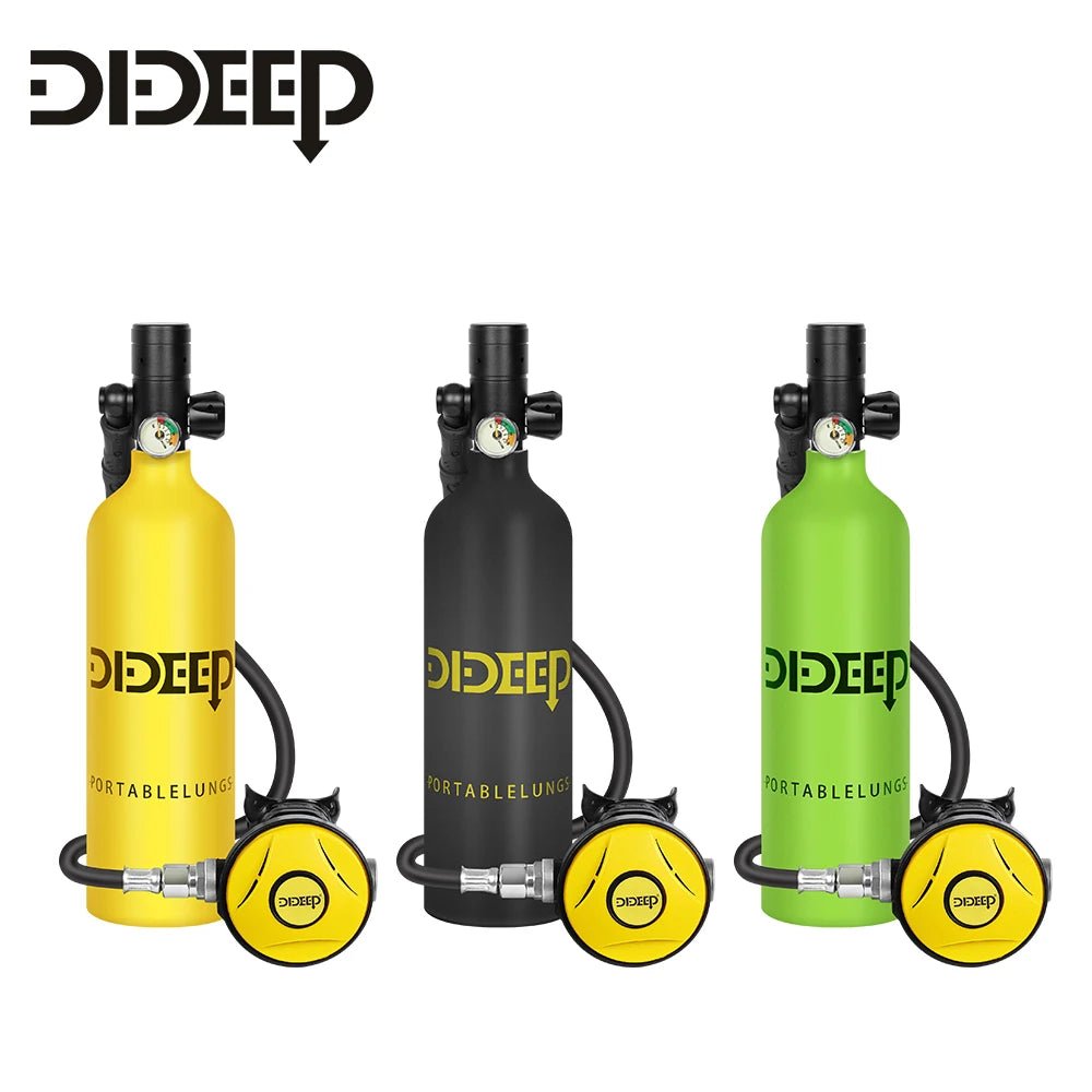 DIDEEP 1Liter 10 - 20Mins Underwater Diving Cylinder With Hand Pump - AdeLShop