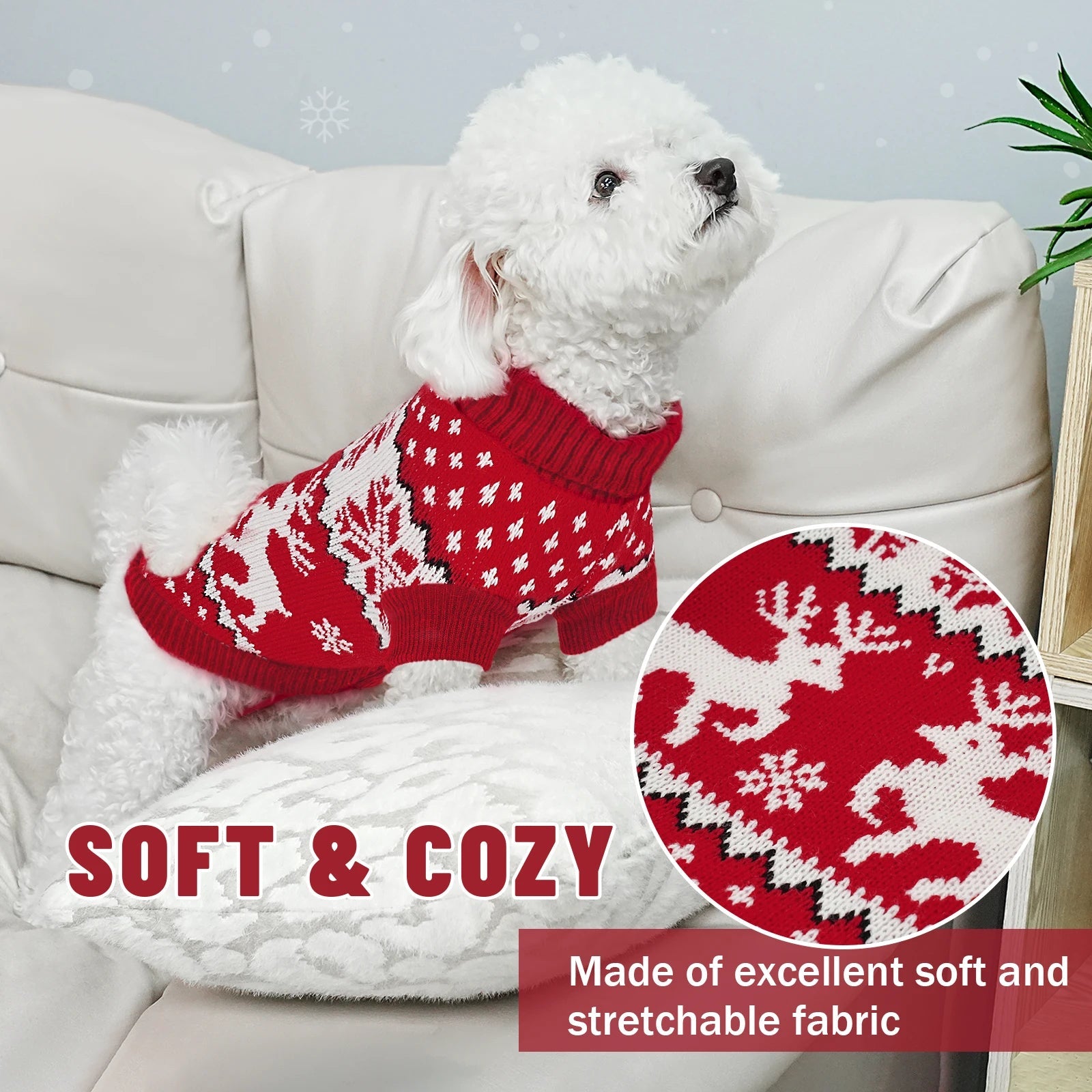 Dog winter clothing Christmas celebration clothes Knitted pet clothing Suitable - AdeLShop