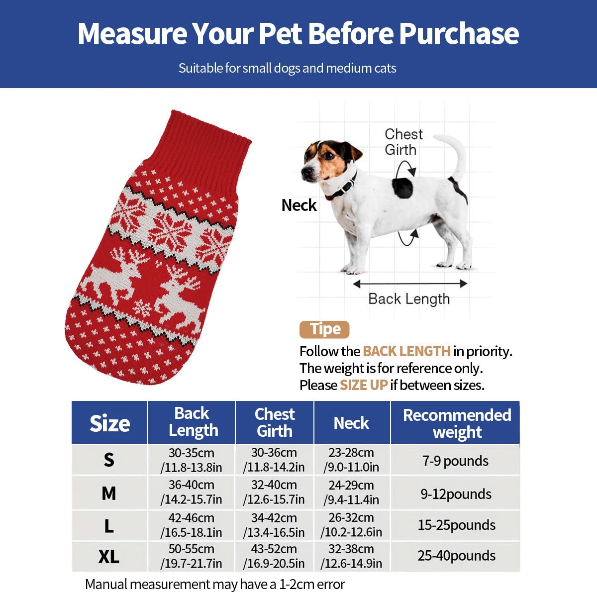 Dog winter clothing Christmas celebration clothes Knitted pet clothing Suitable - AdeLShop