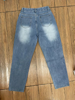 Effortlessly Cool Blue Ripped Straight - Leg Jeans for Women with Easy - Care & Pockets - AdeLShop