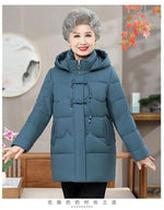 Embroidery Warm Winter Clothes Women's Coat Middle - Aged Elderly - AdeLShop