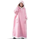 Extra Long Wearable Blankets Winter Flannel Hooded - AdeLShop