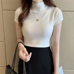 Fashion Woman Blouses Short Sleeve - AdeLShop
