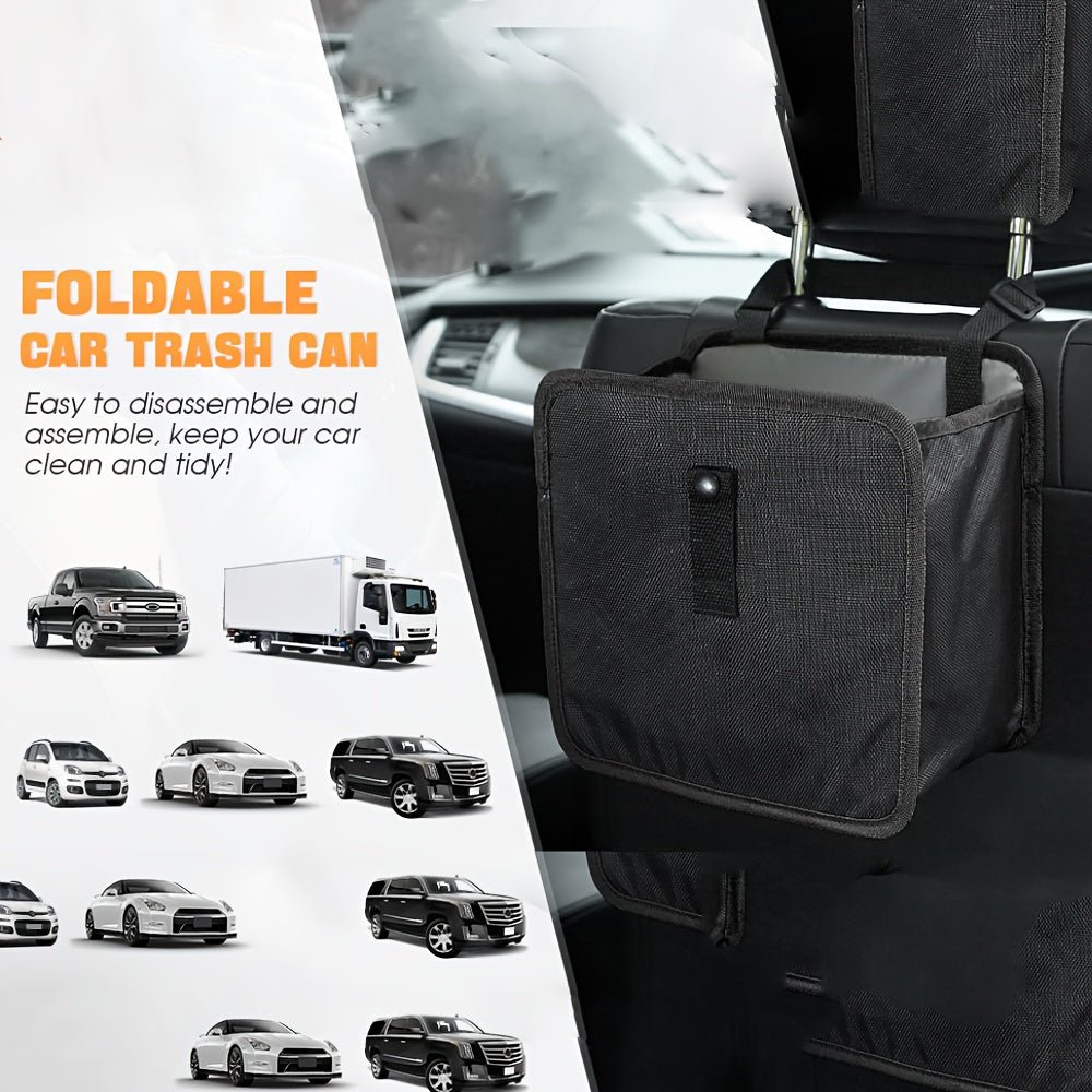 Foldable Car Trash Can, Hanging Waterproof Leakproof Trash Can Storage Bag For Car,box for homr - AdeLShop