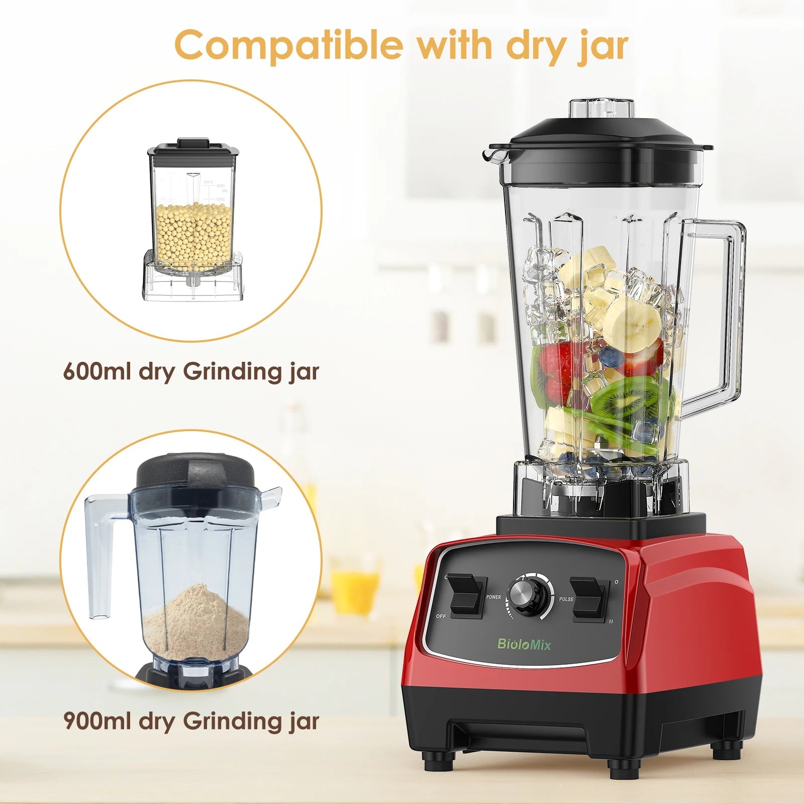 Heavy Duty Grade Blender Mixer Juicer High Power Food Processor Ice SmoothiE - AdeLShop