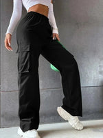 High - Waisted Breathable Casual Pants Cargo Pants Women's American Style - AdeLShop