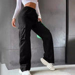 High - Waisted Breathable Casual Pants Cargo Pants Women's American Style - AdeLShop