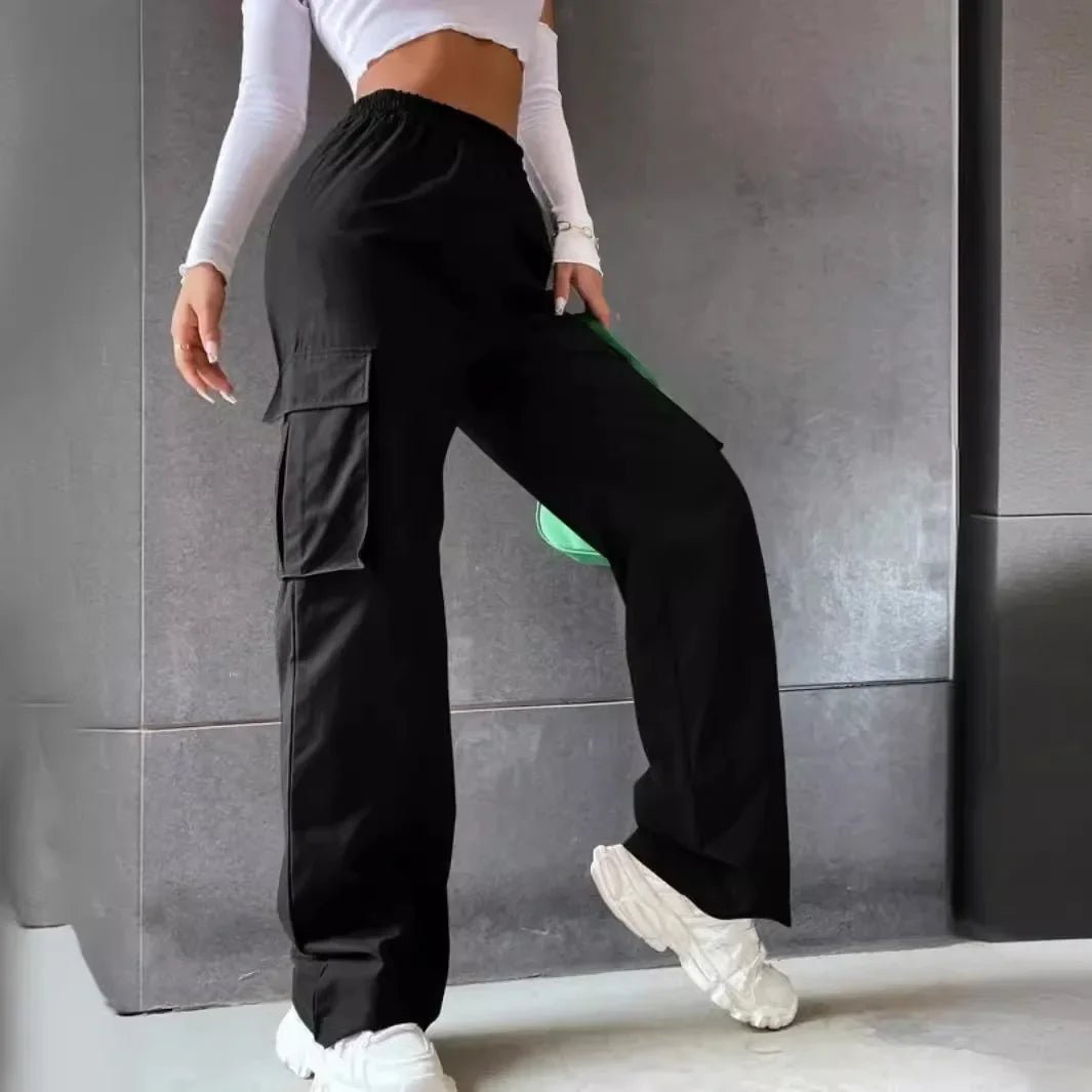 High - Waisted Breathable Casual Pants Cargo Pants Women's American Style - AdeLShop