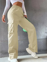 High - Waisted Breathable Casual Pants Cargo Pants Women's American Style - AdeLShop
