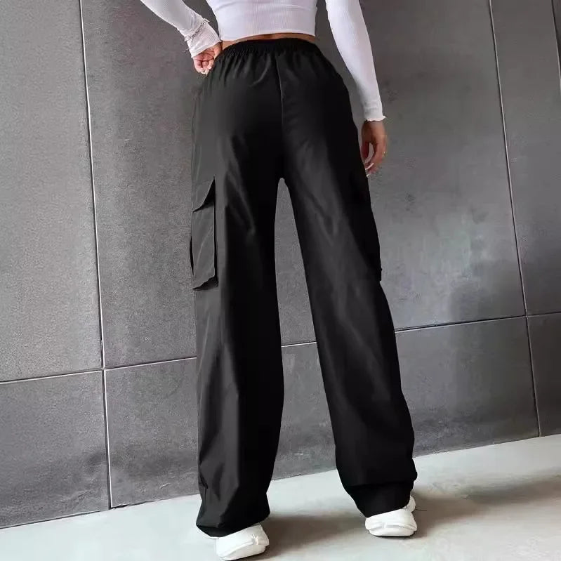High - Waisted Breathable Casual Pants Cargo Pants Women's American Style - AdeLShop