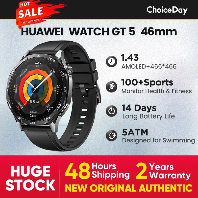 huawei watch gt5 smartwatch 46mm/41mm Global Version 2024 new for men women - AdeLShop