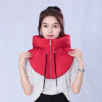 Jacket Women Male Bracket Mock Collar Zipper Cape Beanie - AdeLShop
