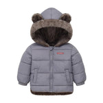 Kids Boy Girl Hooded Jacket Winter Clothes Plush - AdeLShop