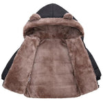 Kids Boy Girl Hooded Jacket Winter Clothes Plush - AdeLShop