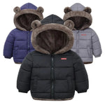 Kids Boy Girl Hooded Jacket Winter Clothes Plush - AdeLShop