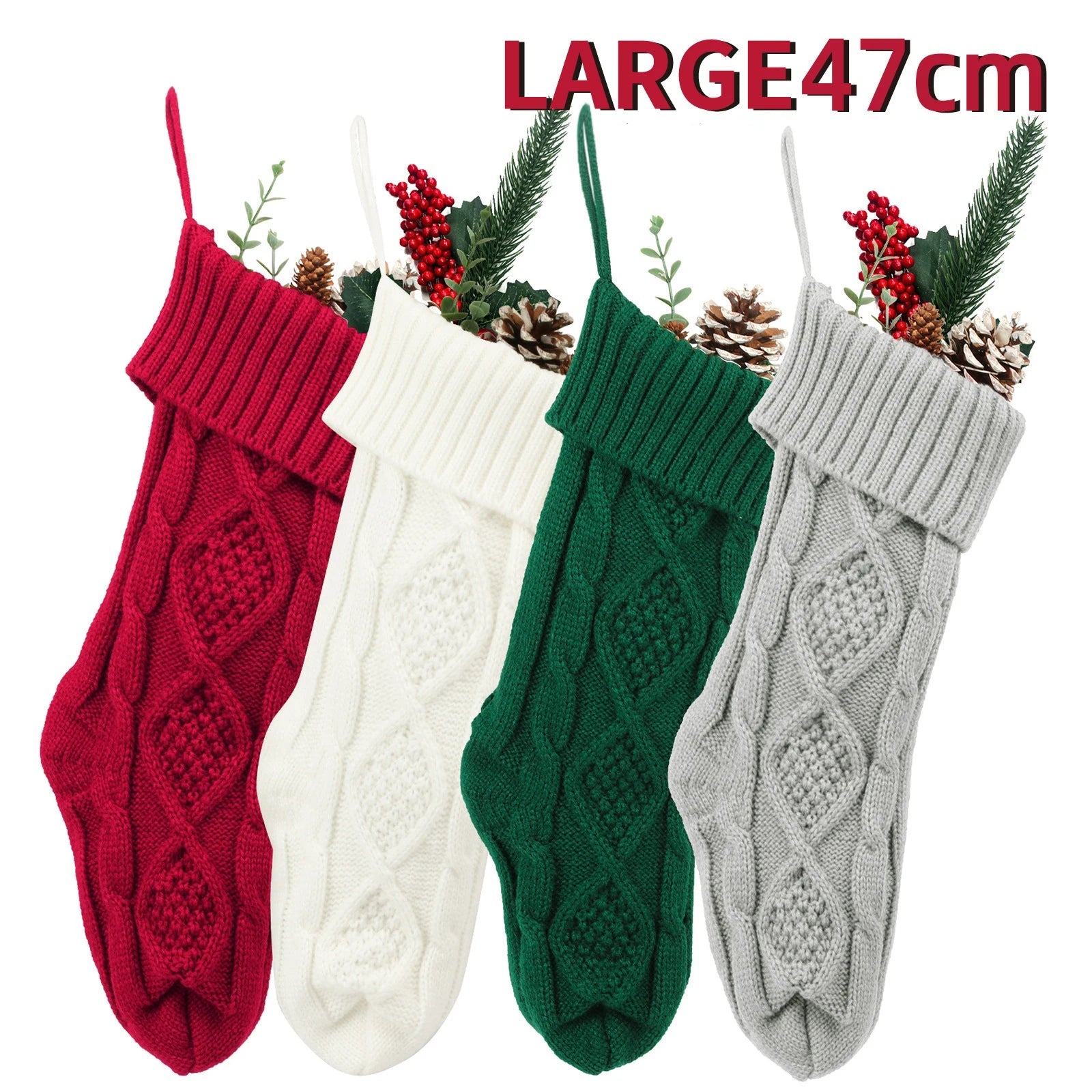 Large Christmas decorations Christmas stocking gift bag - AdeLShop