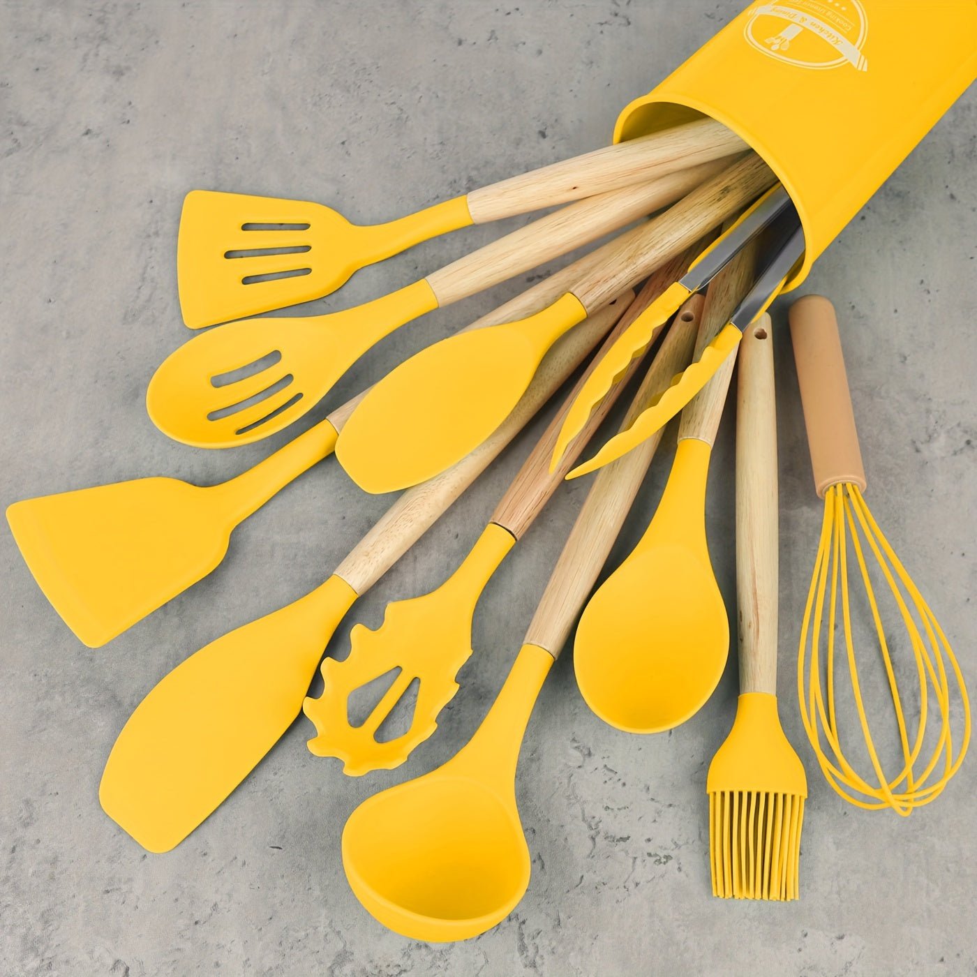 Silicone Utensil Set, Kitchen Utensil , Safety Cooking Utensils 12pcs/set - AdeLShop