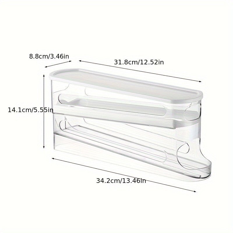 Space - Saving Refrigerator Side Door Rolling Egg Storage Box - AdeLShop