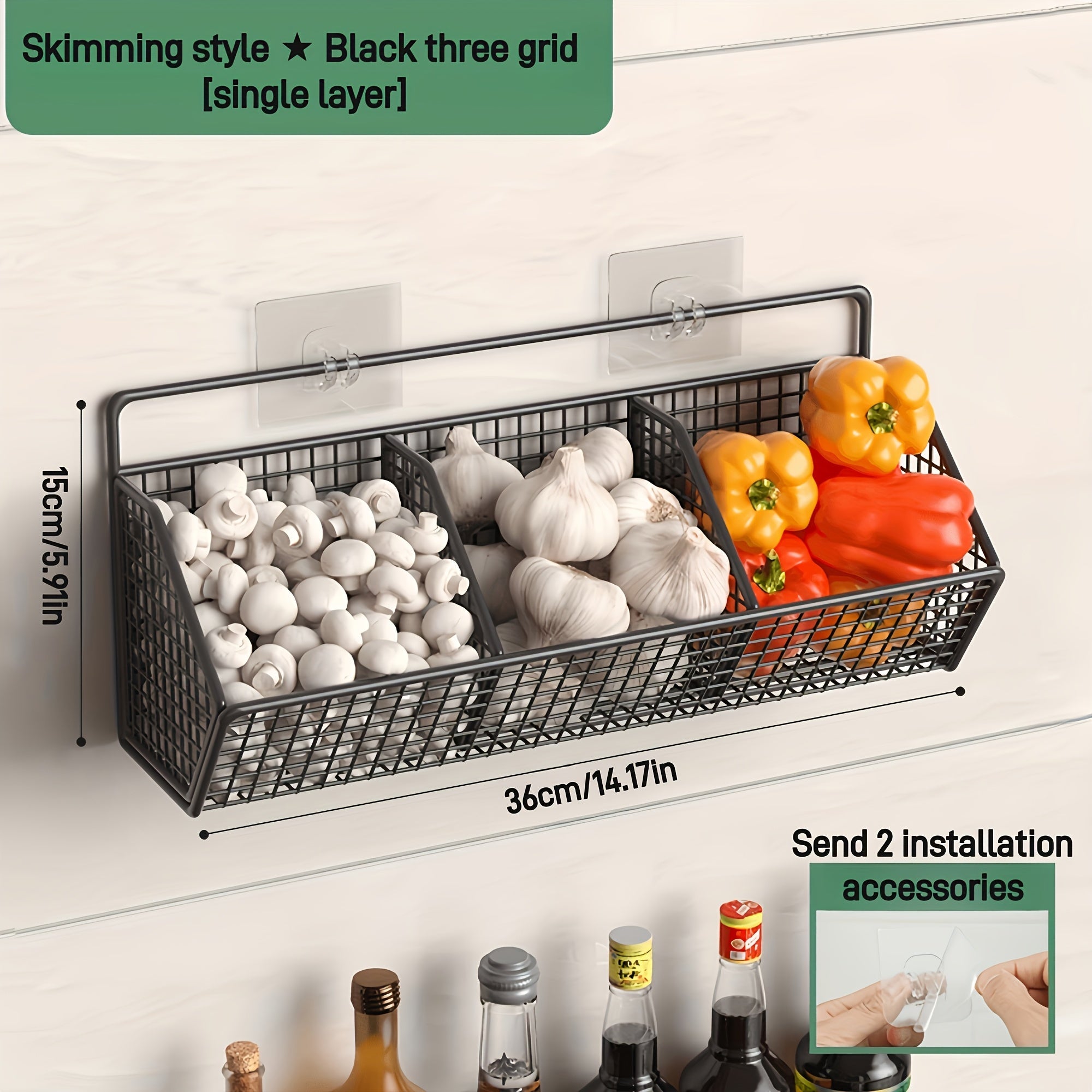 Wall Mounted Kitchen Storage Basket - AdeLShop
