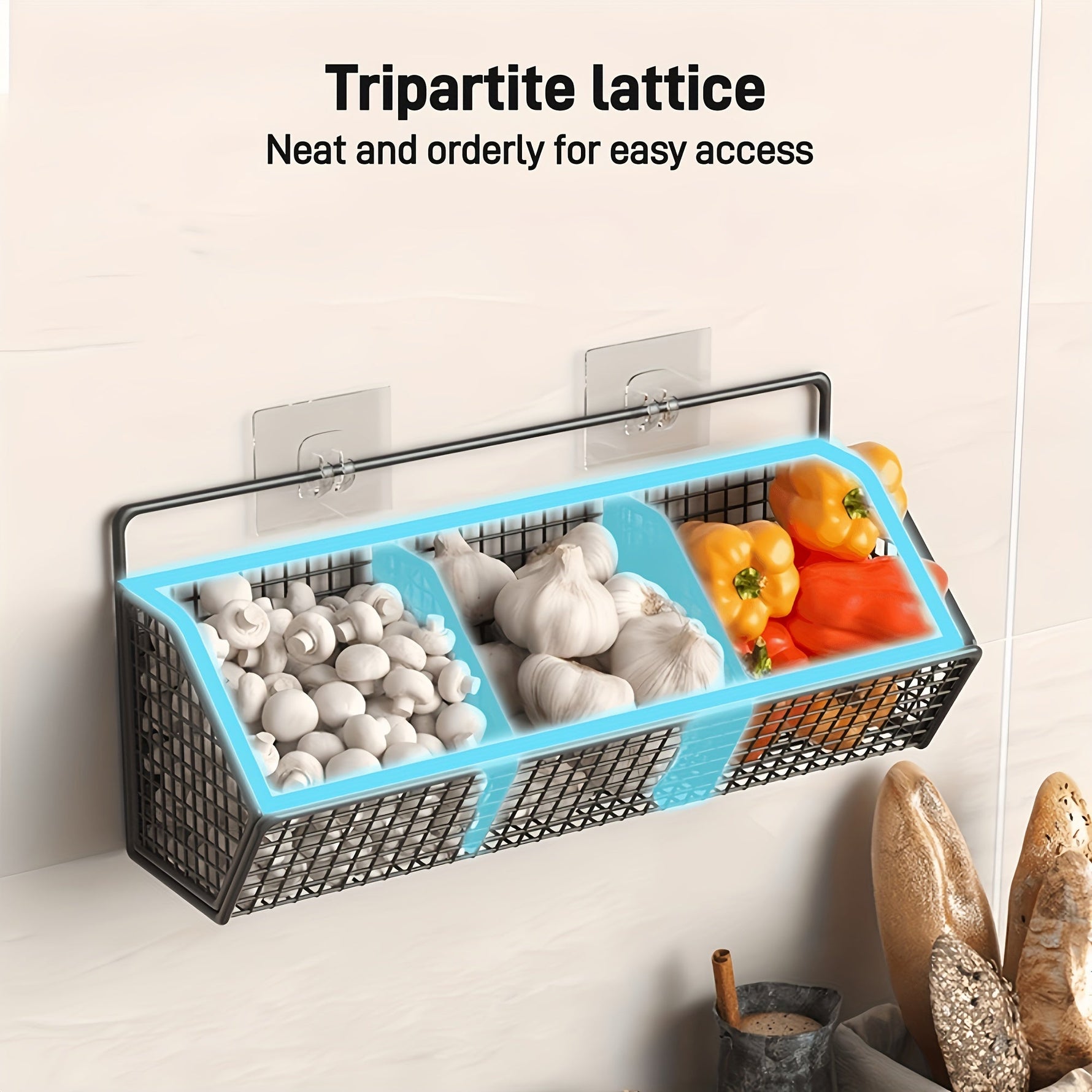 Wall Mounted Kitchen Storage Basket - AdeLShop