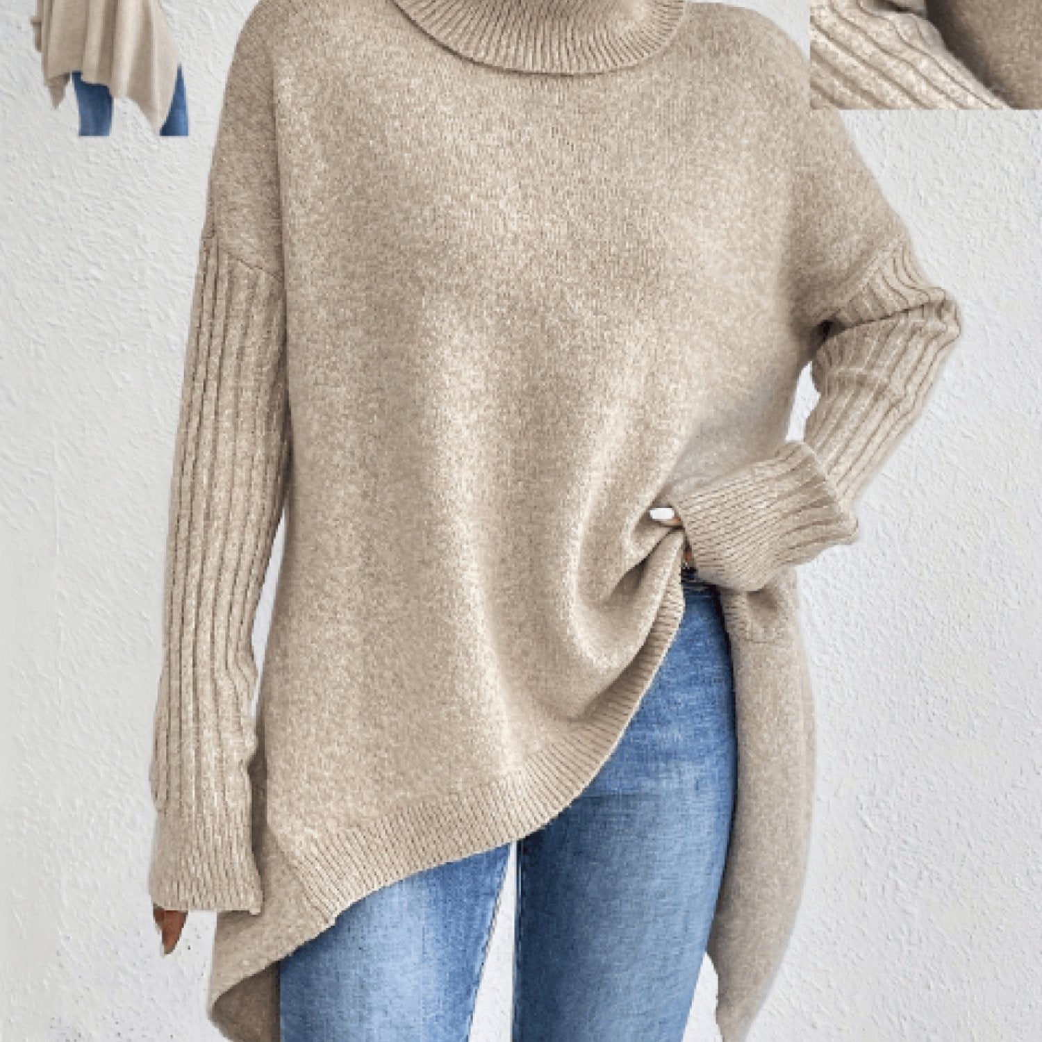 Women'S Oversized Sweater - Soft Warm Winter Pullover Sweater for Fall and Winter - AdeLShop